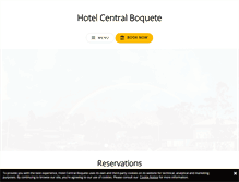 Tablet Screenshot of hotelcentralboquete.com